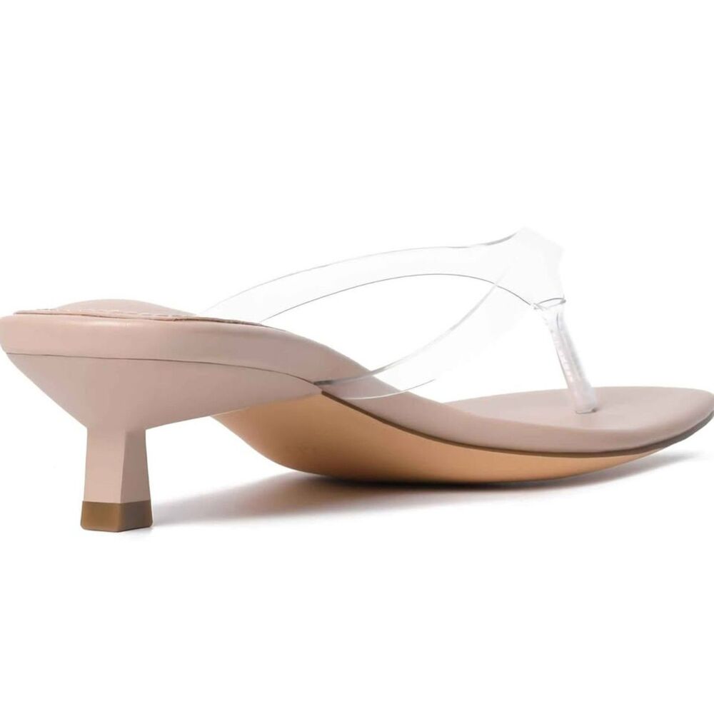 Women's Kitten Heel Sandals Backless Slippers Stiletto Heel Pinch toe Slides - Picture 5 of 6